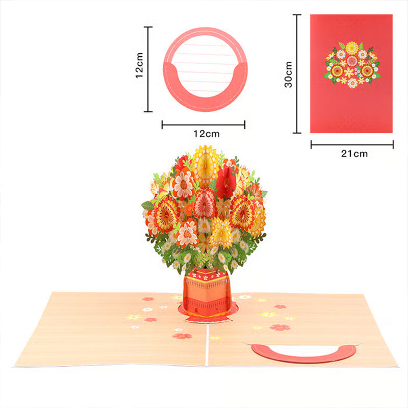 3D Pop-Up Card - Keep Love Alive with Stunning Floral Magic