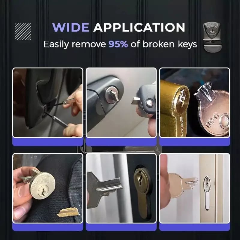 Broken Key Extractor Set – Easily remove broken keys from any lock!