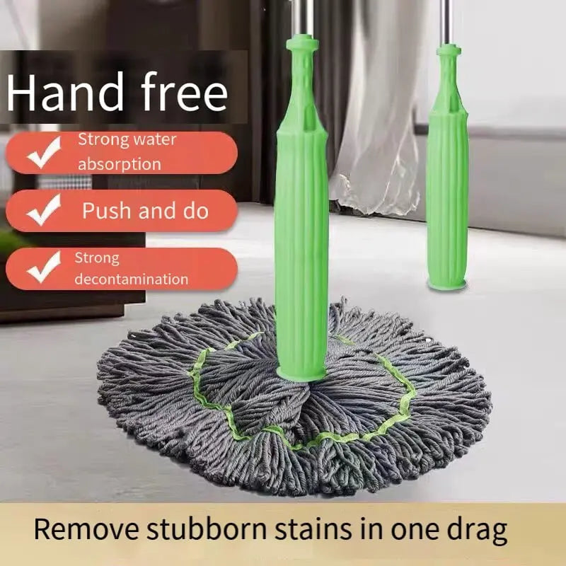 Self-Wringing Microfiber Mop Replacement Head | Swivel Connector | Hands-Free Operation | CleanPulse