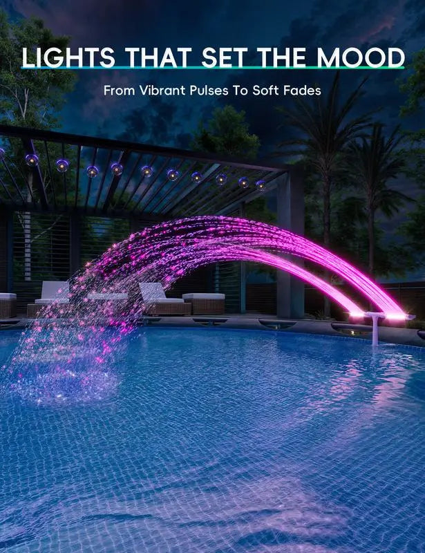 AquaZephyr™ — Transform Your Pool into a Cool, Mesmerizing Oasis of Light and Refreshment
