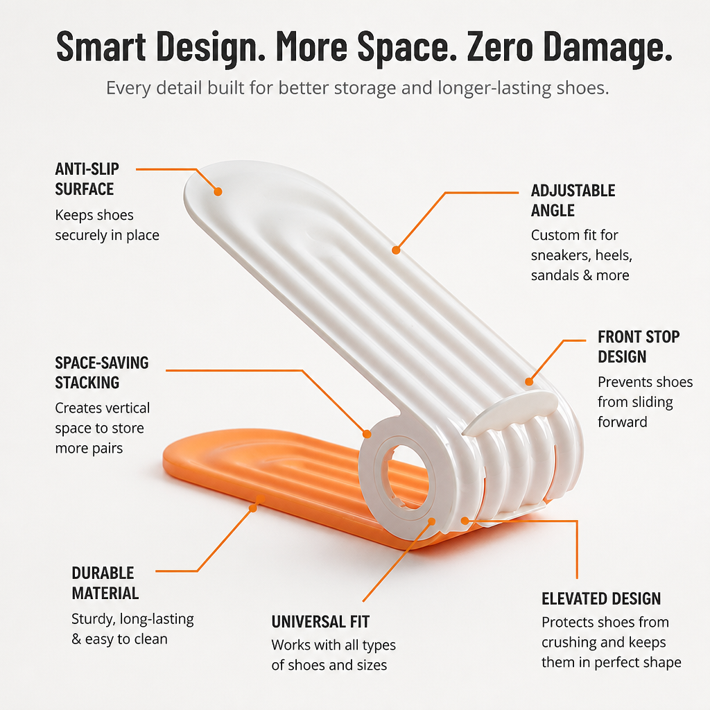 ShoeNestPro™ — Instantly Free Your Space and Showcase Your Shoes in Perfect Shape