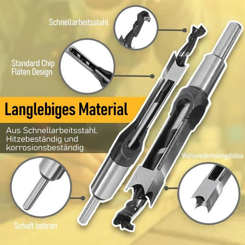 SharpEdge™ Precision Bits — Drill Perfect Square Holes Like a True Pro Every Time