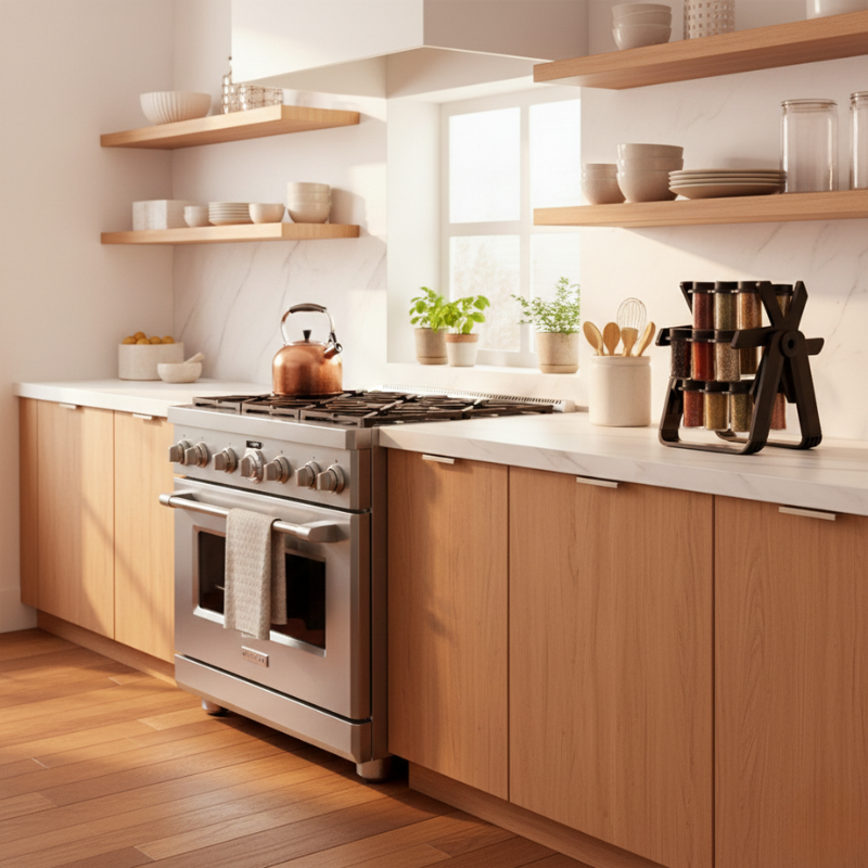 Rotatable Spice Holder | Collapsible Rack | Glass Jars | AromaDock