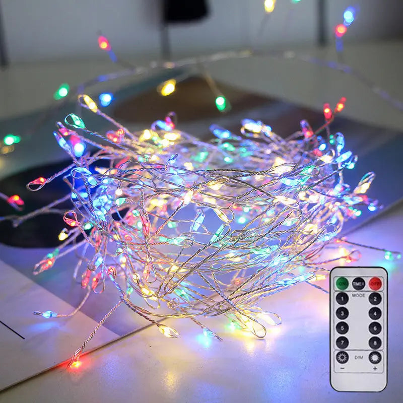 LED Holiday Tree String Lights – Bright & Secure Christmas Decor Lighting