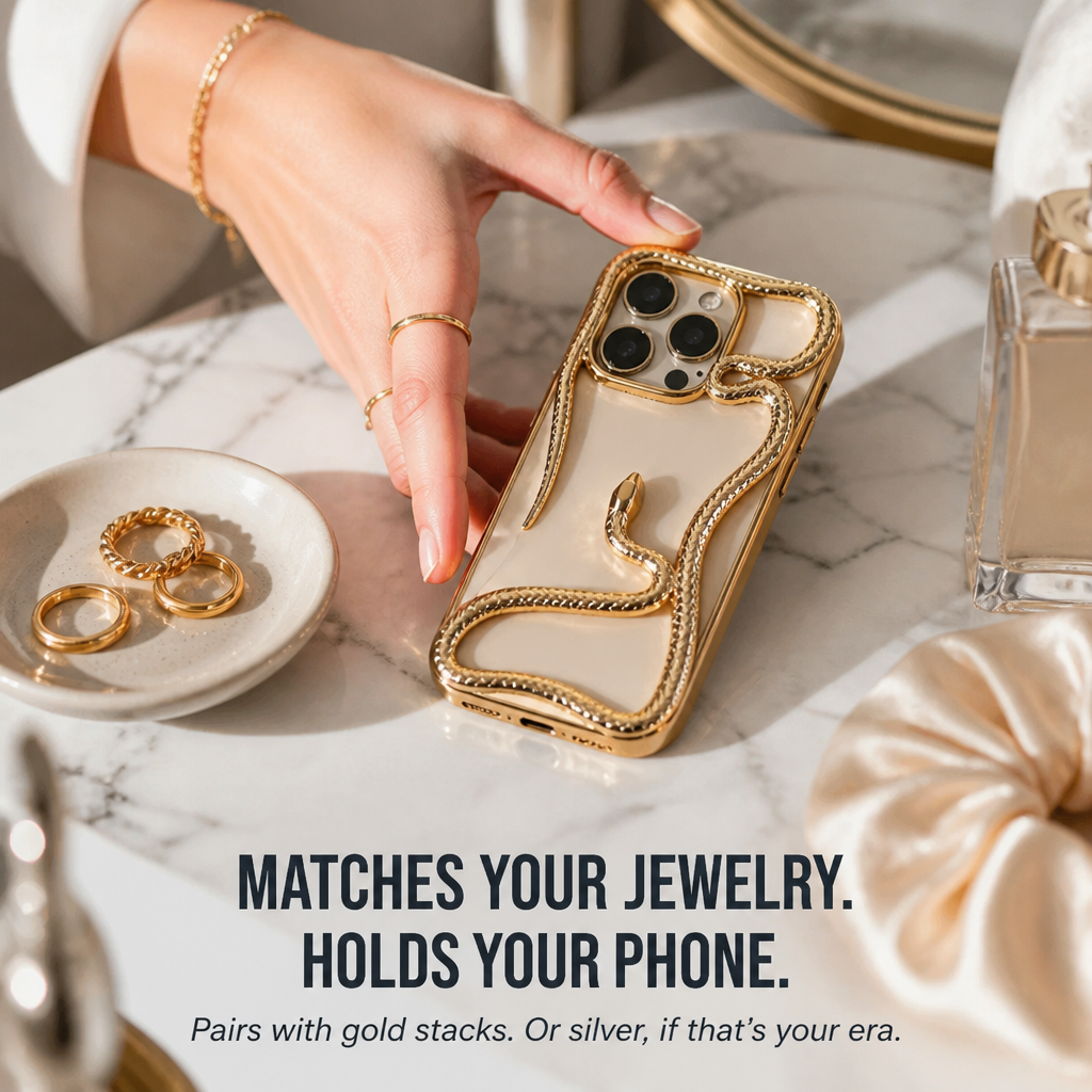 Serpentine Luxe™ — Wear Your iPhone Like a Sculpted Piece of Jewelry