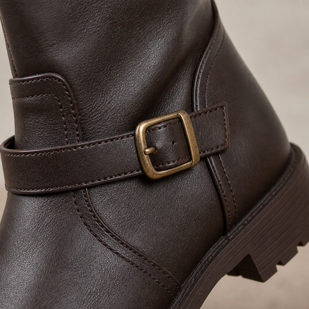 VeroStride™ – Classic Knee-High Riding Boots with Block Heel