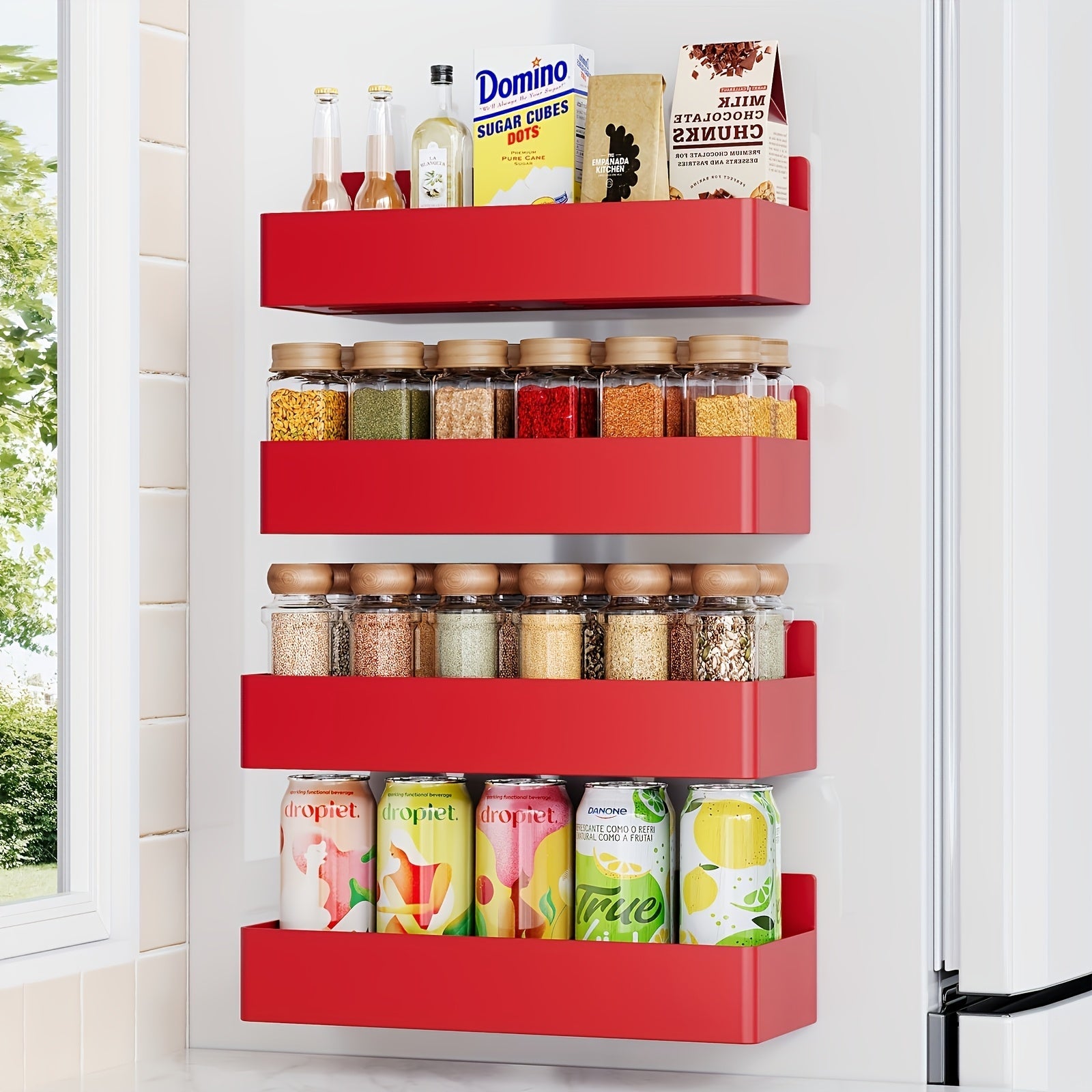 Magnetic Storage Shelf Set of 4