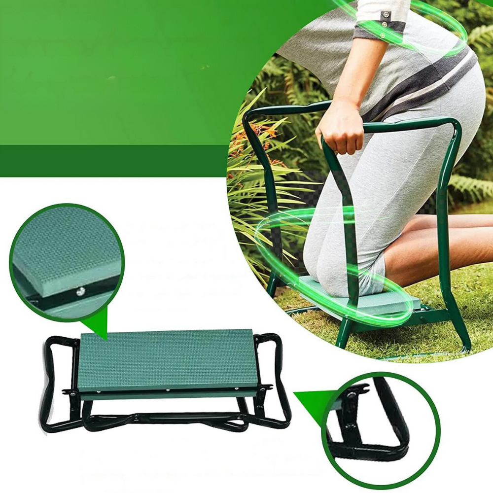 Foldable Garden Kneeling Pad | Knee-Comfort Design | Dual Seat & Handles | BeetBuddy