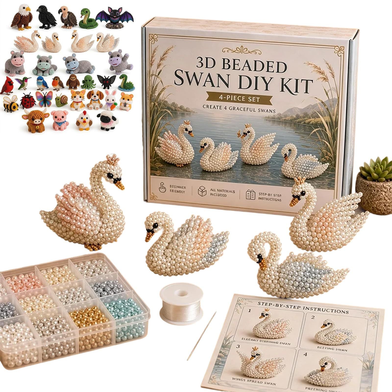 LumaBead™ — Unleash Calm Creativity and Craft Sparkling 3D Animal Wonders