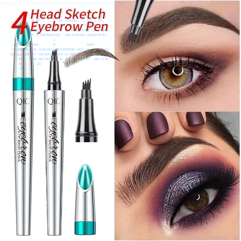 3D Waterproof Eyebrow Pencil Microblading 4 Fork Tip Tattoo Pencil