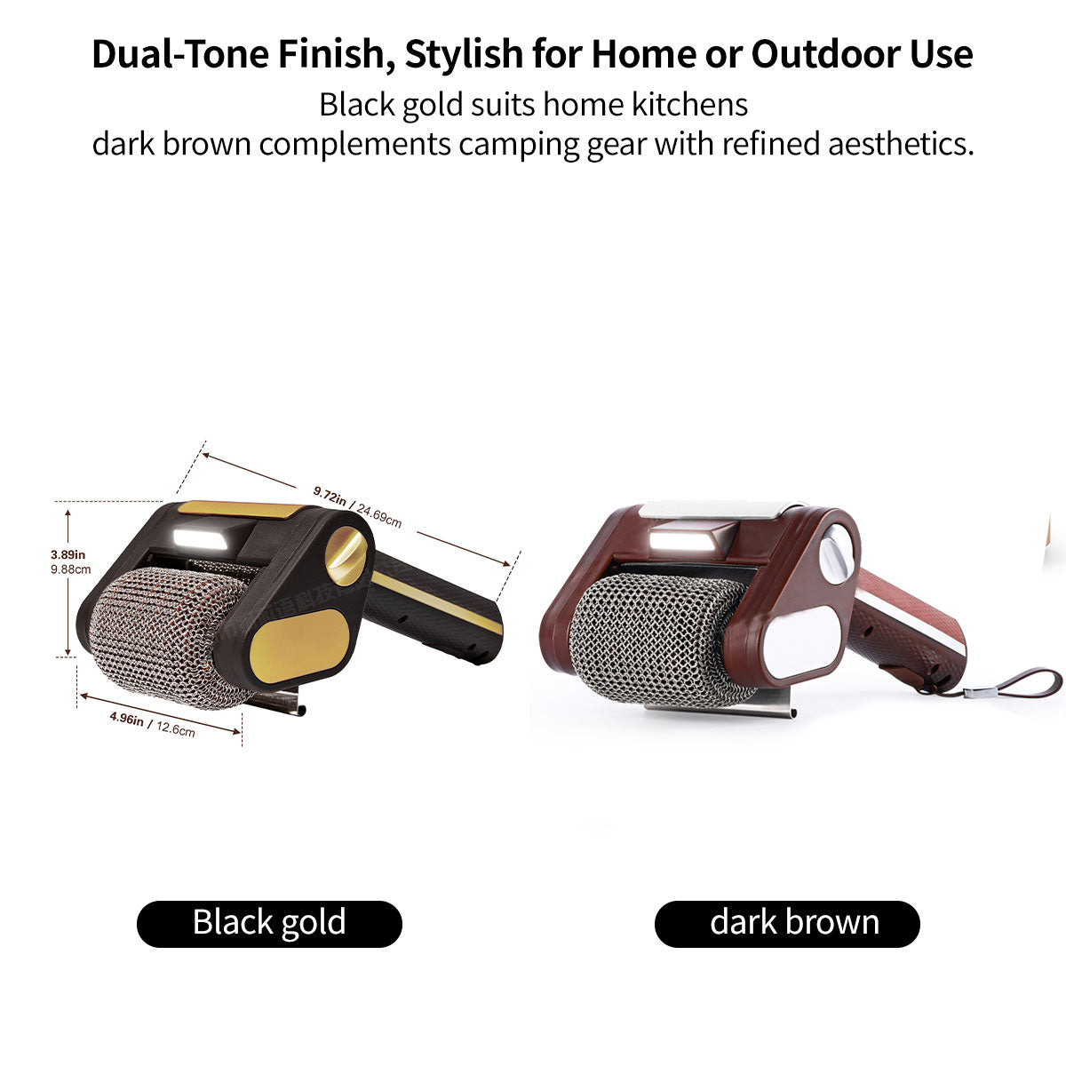 Stainless Steel Brush Electric Grill Cleaner with LED Illumination