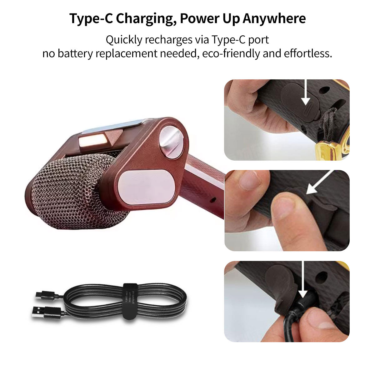 Stainless Steel Brush Electric Grill Cleaner with LED Illumination