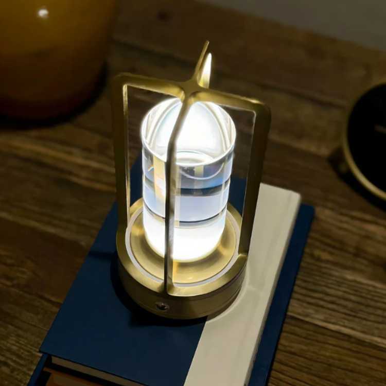 Garden and Patio Lantern with Elegant Crystal Outdoor Design