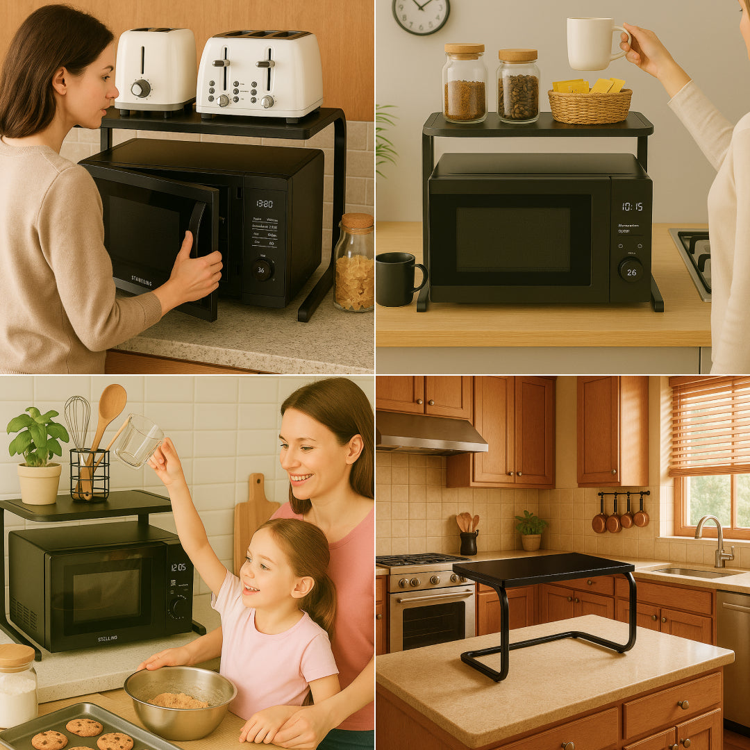 2-Tier Kitchen Shelf without Drilling – SpaceRack Design