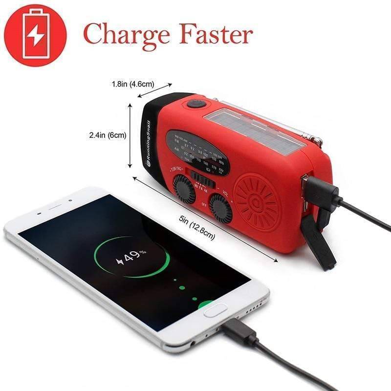 Hand Crank Emergency Radio with Flashlight and Battery Charger