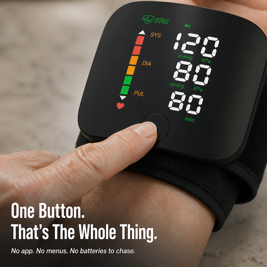 PulseSure™ — Press One Button, Hear Your Reading In 20 Seconds Flat