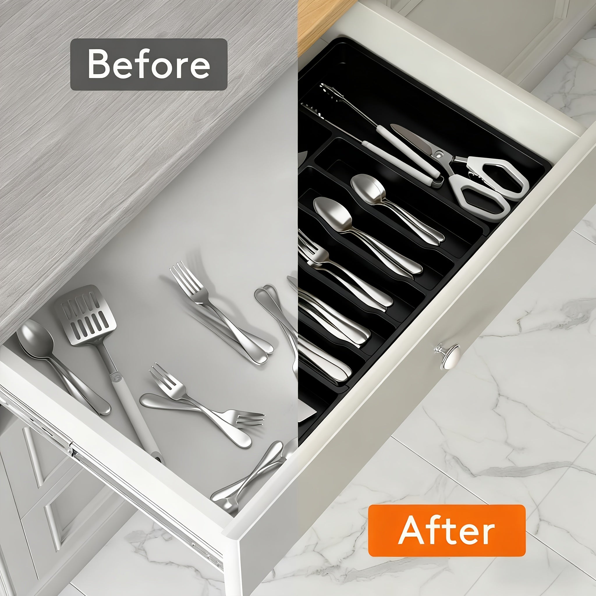 Expandable Cutlery Tray 13–22 inches