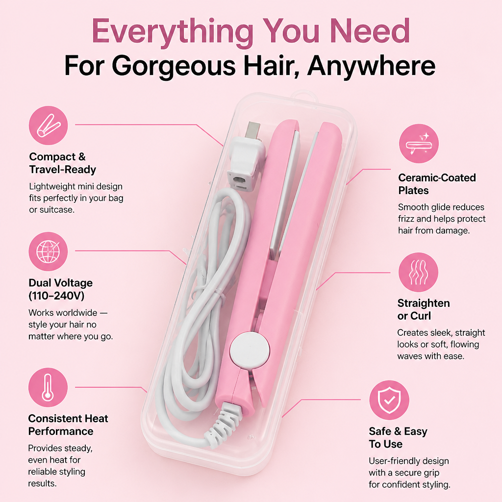 VioraLux™ Mini Styler — Salon-Perfect Hair That Turns Heads Everywhere You Go