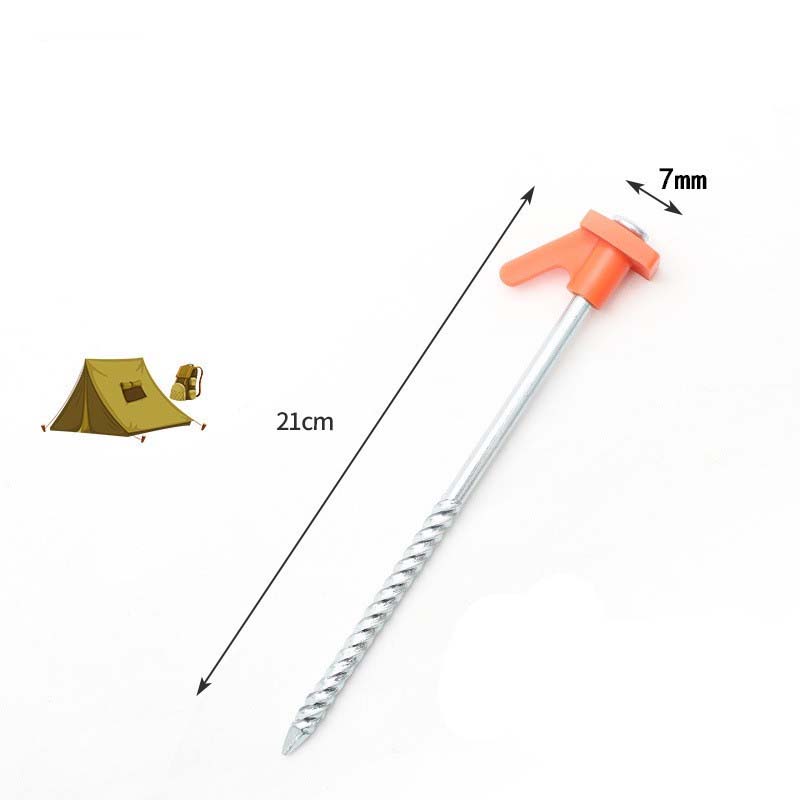 Steel Tent Stakes with Spiral Threads