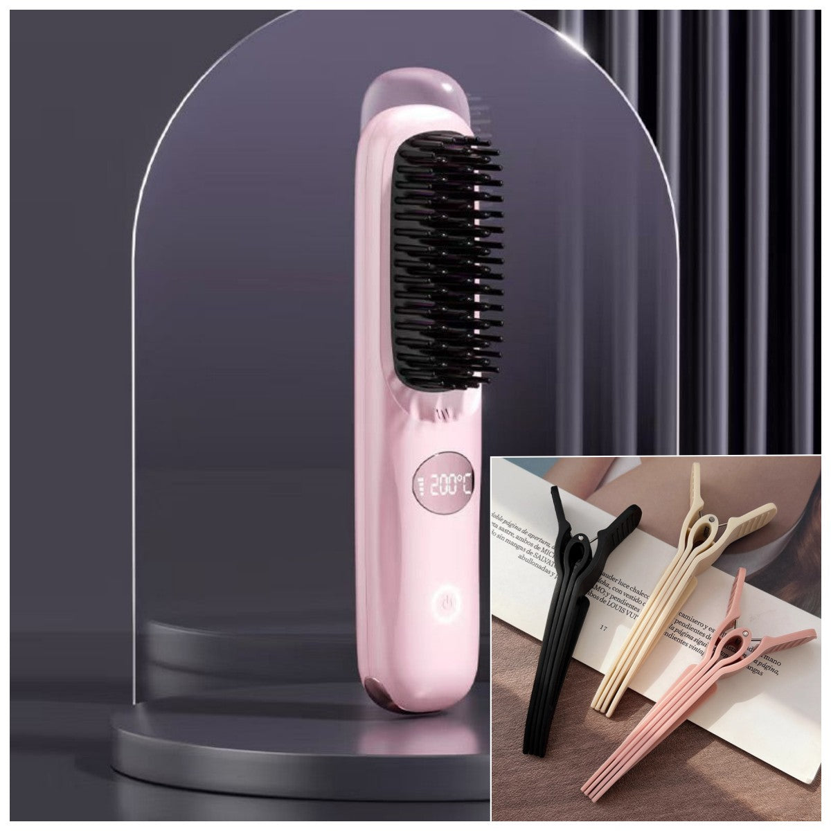 Wireless Straightening Brush for Silky Shine in 5 Minutes