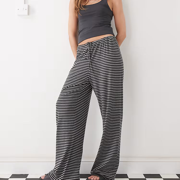 LuxeFlow™ Striped Knit Pants — Feel Unstoppable Freedom and Effortless Chic All Day Long
