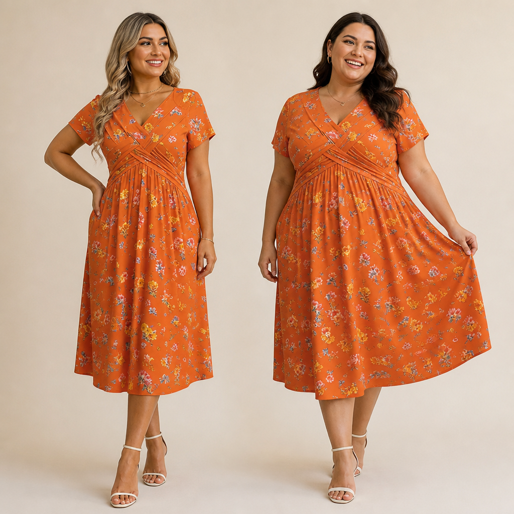 VivaLuxe™ Floral Twist Dress — Sculpt Your Curves and Radiate Confidence All Day Long
