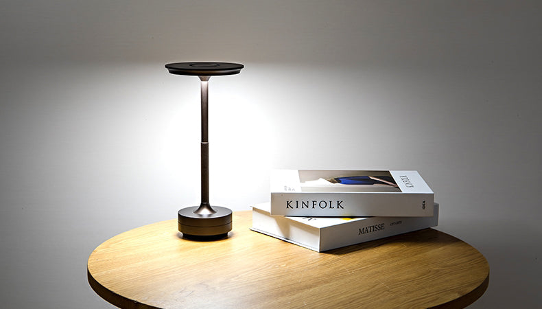 Wireless LED Desk Lamp with Touch Dimmer – Aluminum, IP44