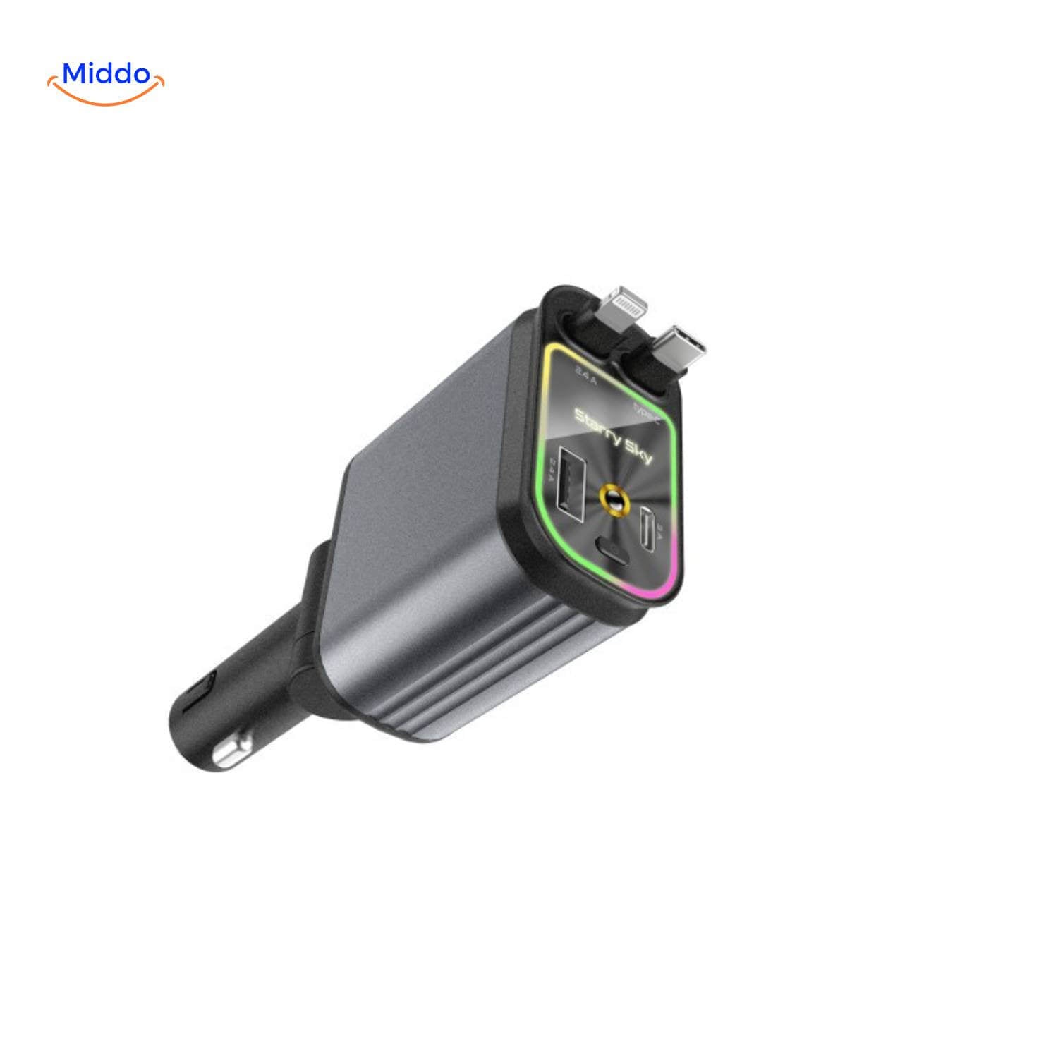VoltAura™ — Charge Four Devices Fast & Light Up Your Night Drive Sky