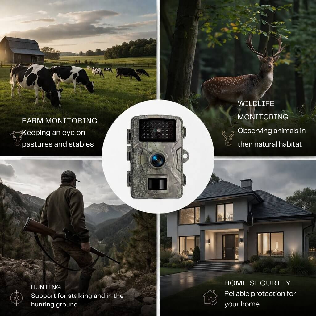 Wildlife Monitoring Camera with Night Vision | Motion Sensor | Weather Resistant | Forest Protector
