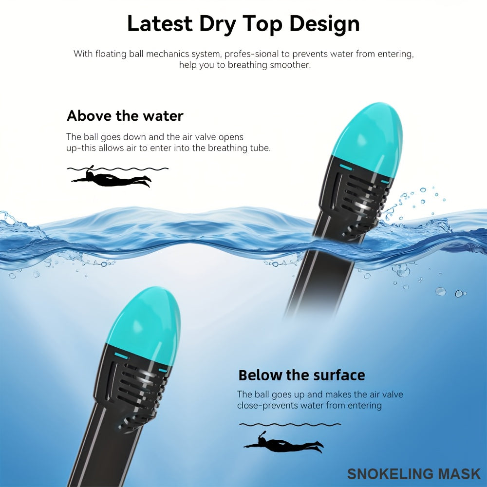 Full Face Snorkel Mask with 180° Visibility