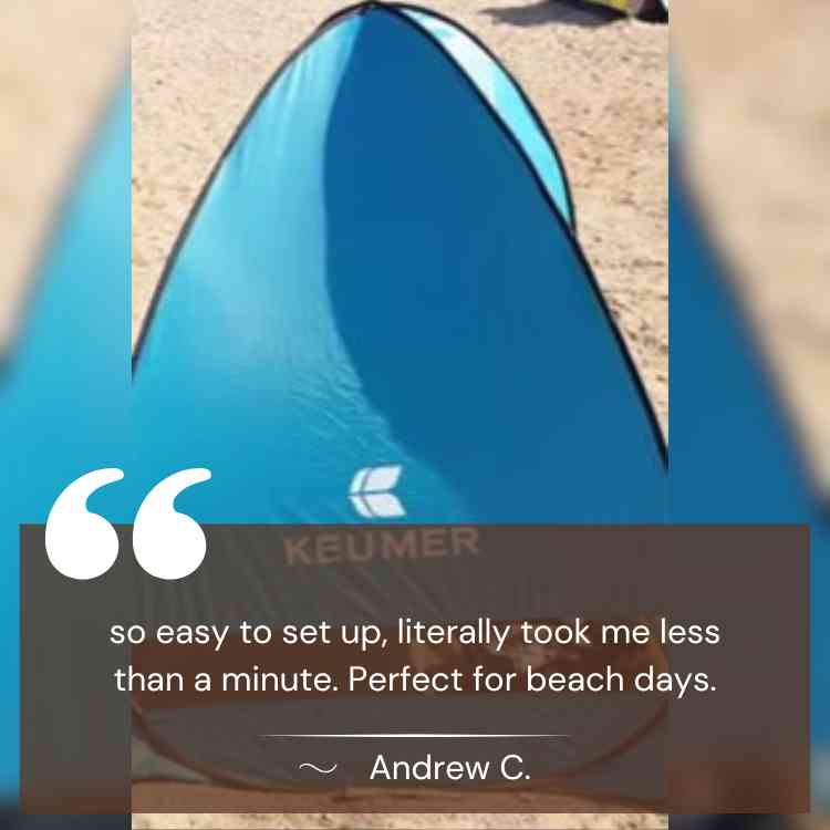 UV-Resistant Pop-Up Tent for Family Beach Outings with Wind Shield
