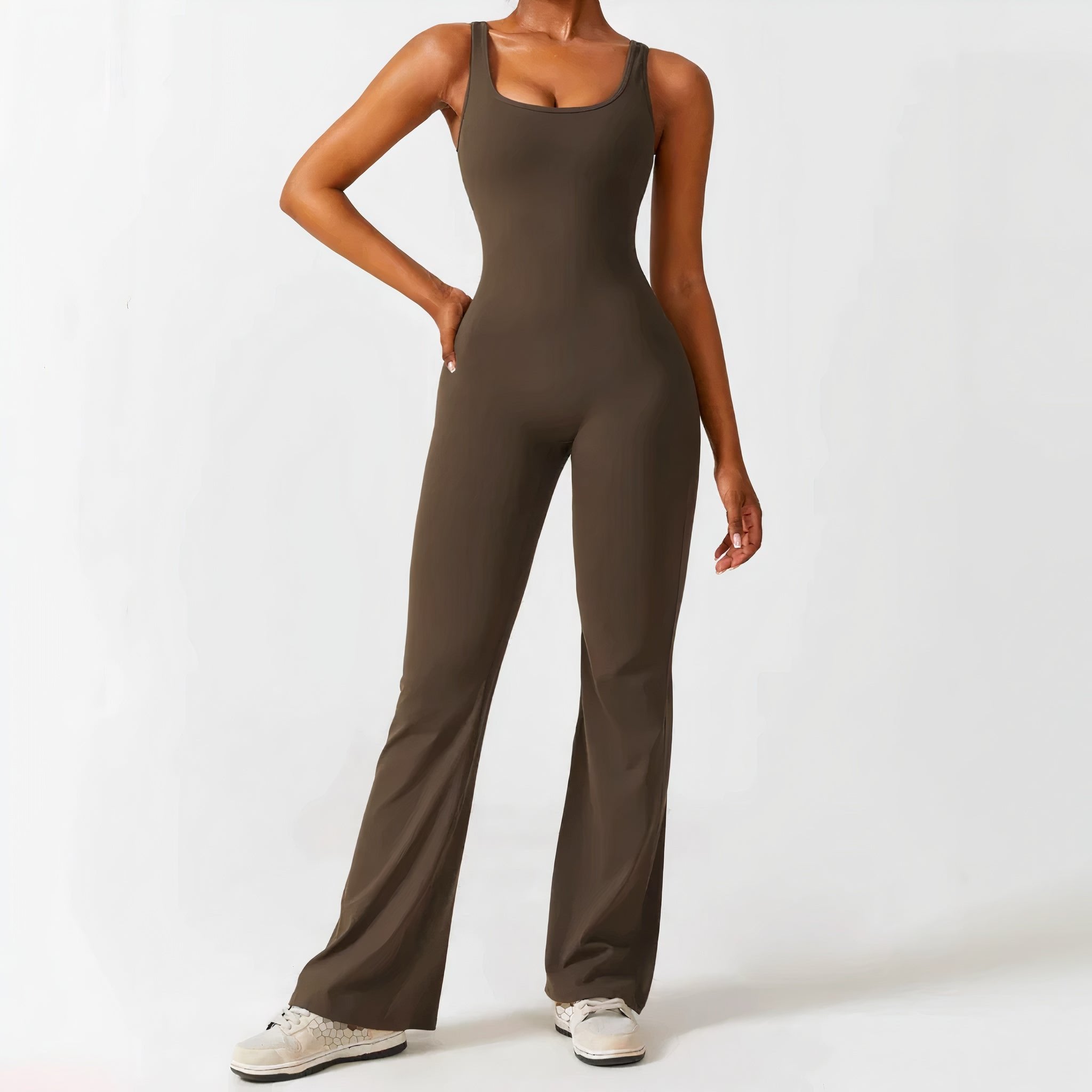 🎄FLASH Sale 49% OFF🔥Scrunch V-Back Flared Jumpsuit