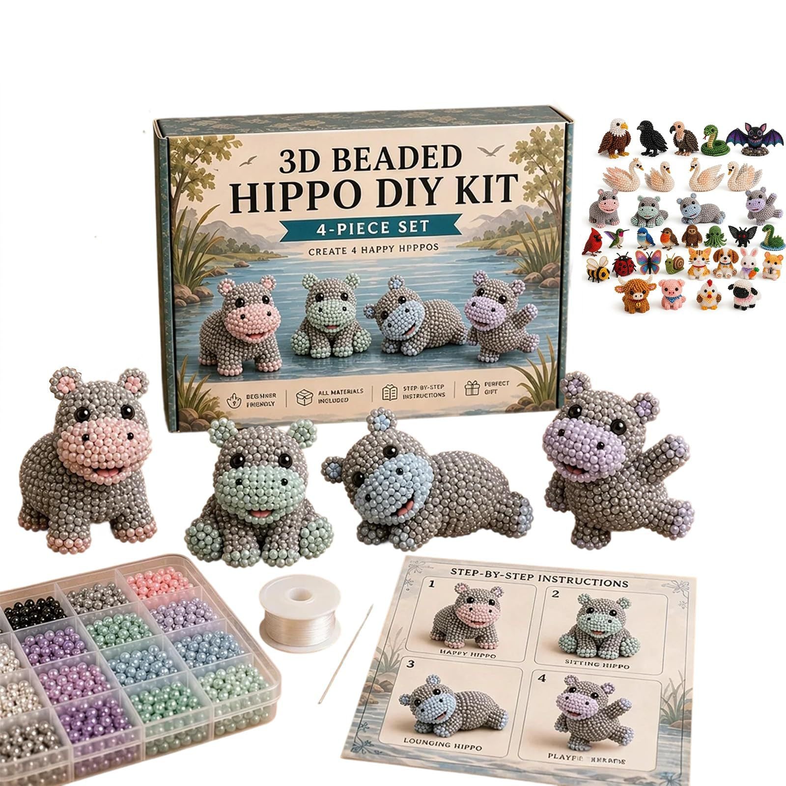 LumaBead™ — Unleash Calm Creativity and Craft Sparkling 3D Animal Wonders