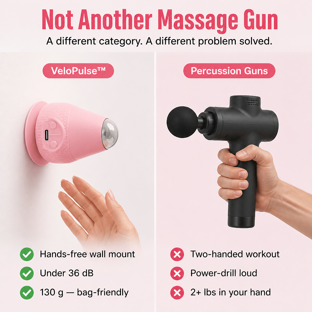 VeloPulse™ — Stick On, Lean In, Melt Knots Hands-Free