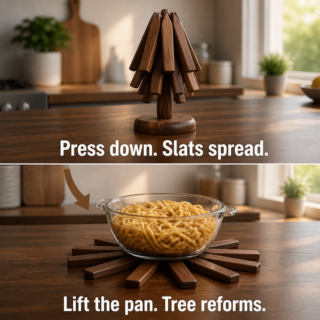 ArboraGuard™ — Shield Your Walnut Table from Heat Marks With a Handmade Tree Trivet