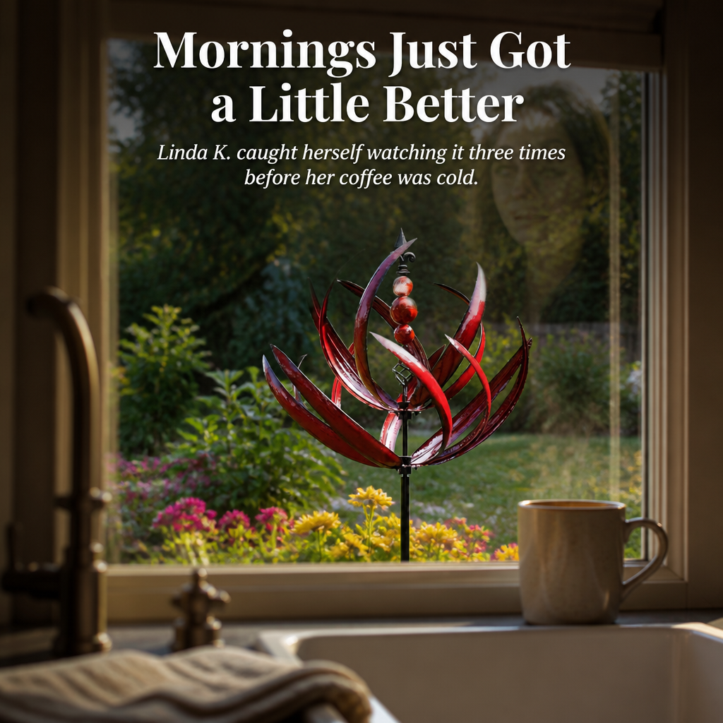 SereniWind™ — Watch the Lightest Breeze Bloom a Slow-Spinning Metal Lotus