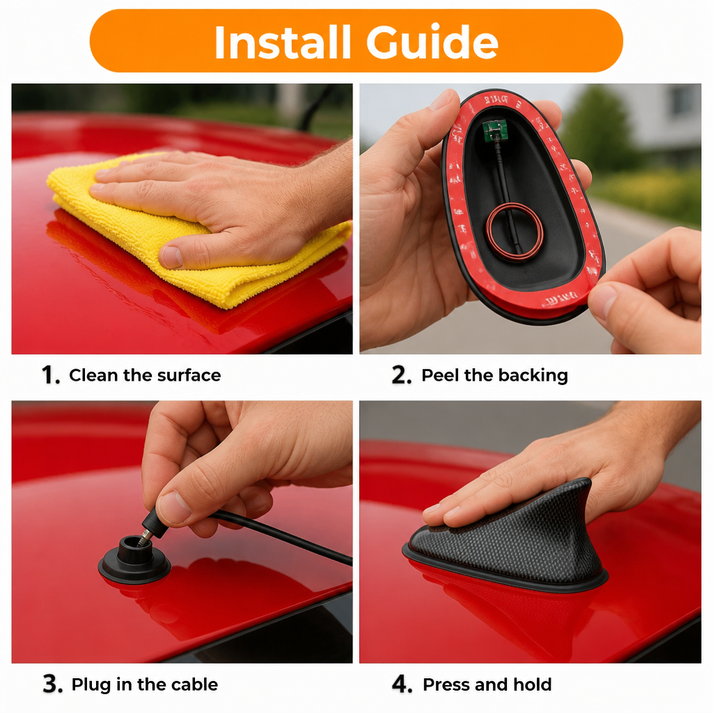 PulseFin™ — Swap Your Ugly Whip Antenna for That Clean Factory Shark-Fin Look