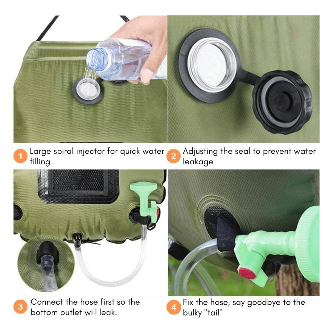 Portable Solar Shower – Enjoy Warmth and Freshness Anywhere Adventure Calls