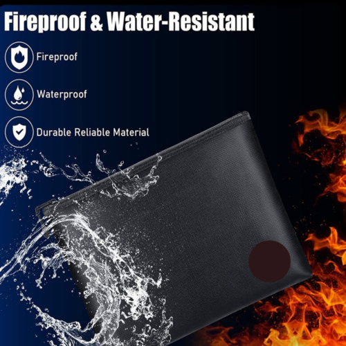 Water-Resistant and Fireproof Bag for Protecting Important Documents