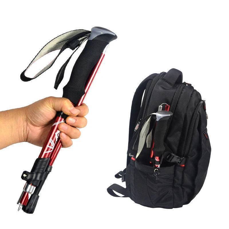 Lightweight Foldable Trekking Pole with 5 Sections for Hiking and Walking