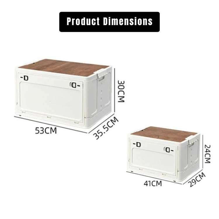 Outdoor Storage Bin with Cutting Board Top, Collapsible Design