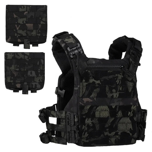 Adjustable Plate Carrier with MOLLE System - Tactical Combat Vest