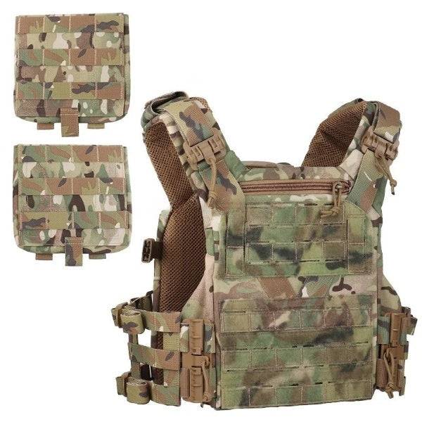Adjustable Plate Carrier with MOLLE System - Tactical Combat Vest