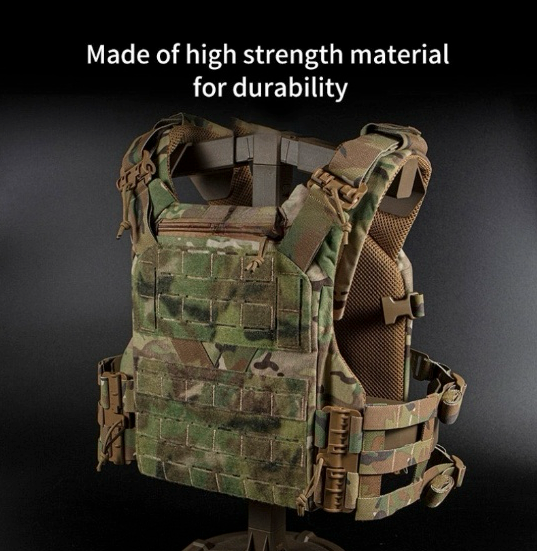Adjustable Plate Carrier with MOLLE System - Tactical Combat Vest