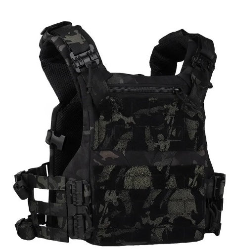 Adjustable Plate Carrier with MOLLE System - Tactical Combat Vest