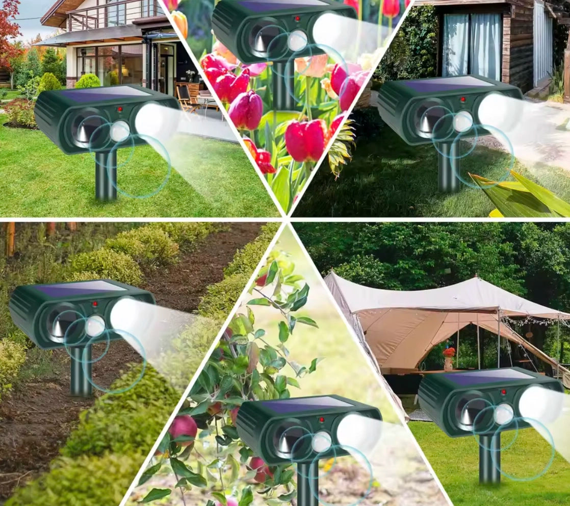 Solar Ultrasonic Animal Repeller – Protect Your Garden