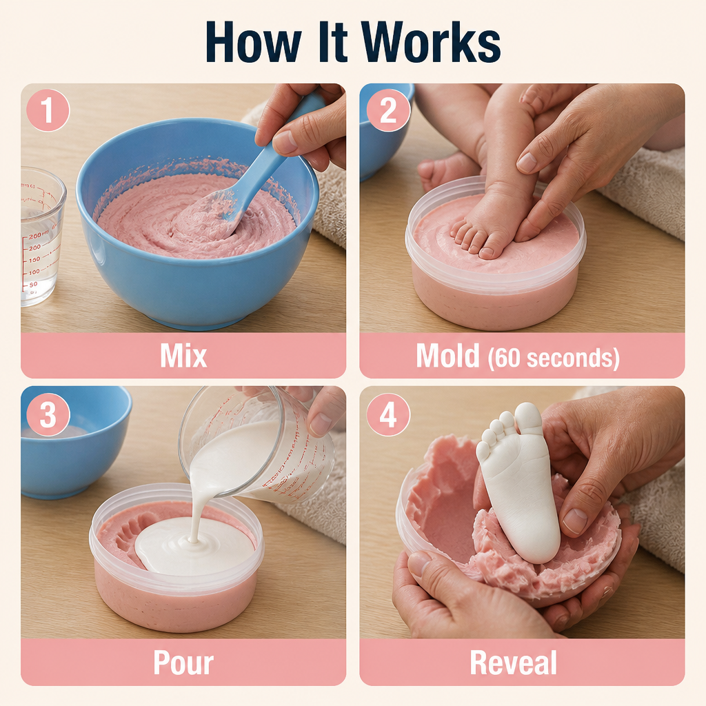 SereniPrints™ — Cast Your Baby's Tiny Hands & Feet in 3D Plaster Keepsakes