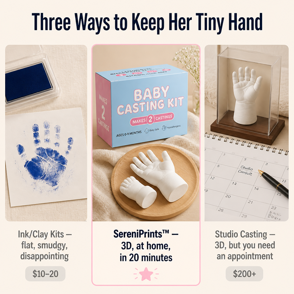SereniPrints™ — Cast Your Baby's Tiny Hands & Feet in 3D Plaster Keepsakes