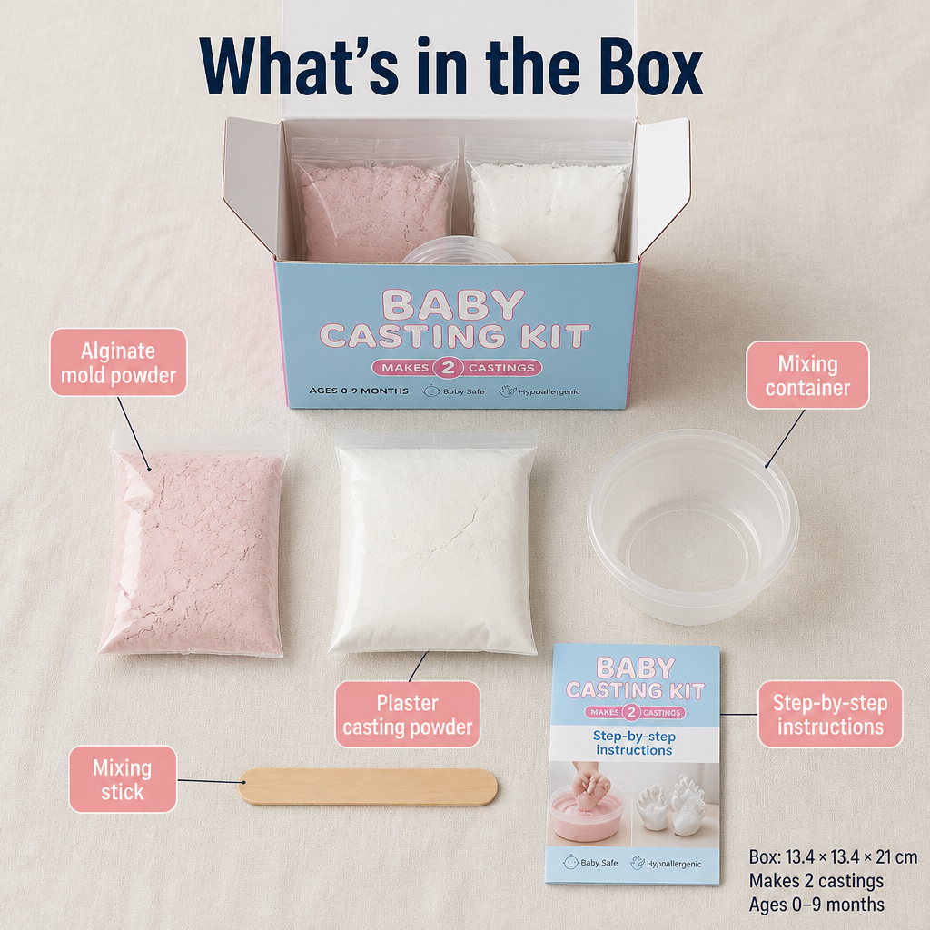 SereniPrints™ — Cast Your Baby's Tiny Hands & Feet in 3D Plaster Keepsakes