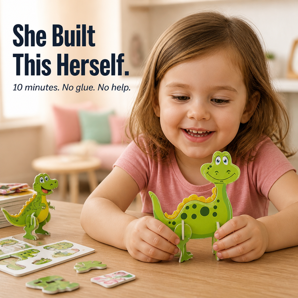 BrilliaBuild™ — Build 3D Dinos, Planes & Animals From Flat Paper in Minutes